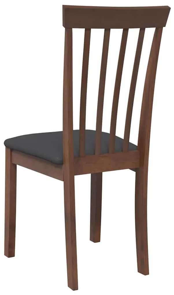 Cadeiras de jantar com almofadões 2 pcs madeira maciça castanho