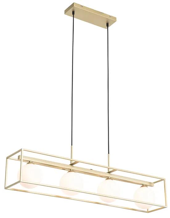 Candeeiro de tecto de design dourado 4 luzes brancas - ANIEK Design