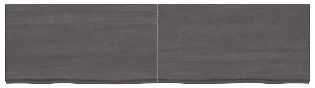 Prateleira de parede 220x60x6 cm carvalho tratado cinza-escuro