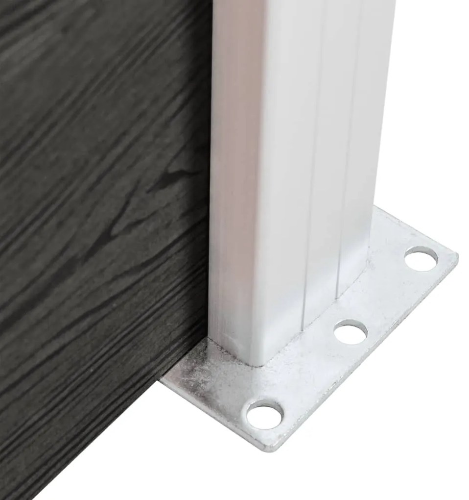Painel de vedação para jardim 175x105 cm WPC cinzento