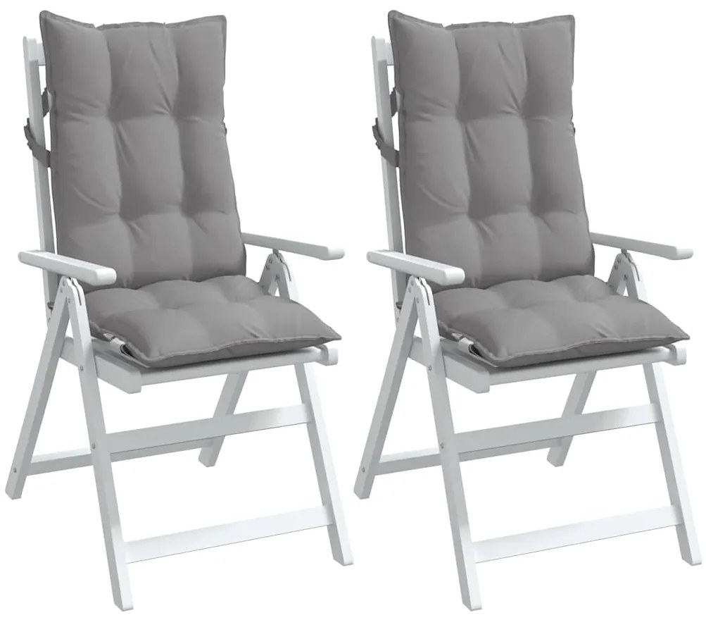 Almofadões p/ cadeira encosto alto 2 pcs tecido oxford cinzento