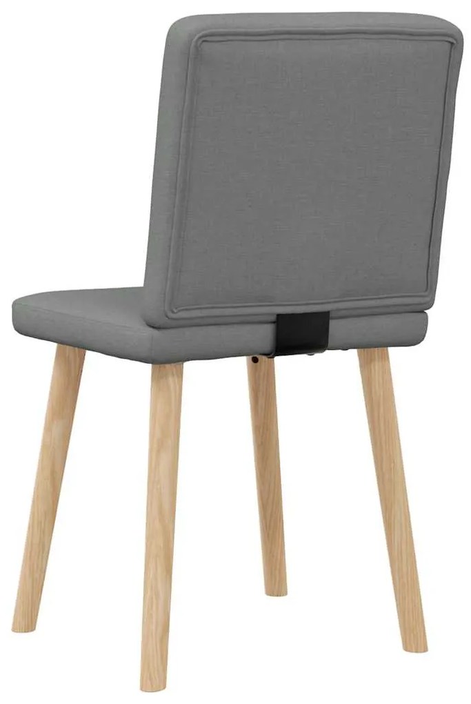 Cadeiras de jantar 2 pcs tecido cinzento-escuro