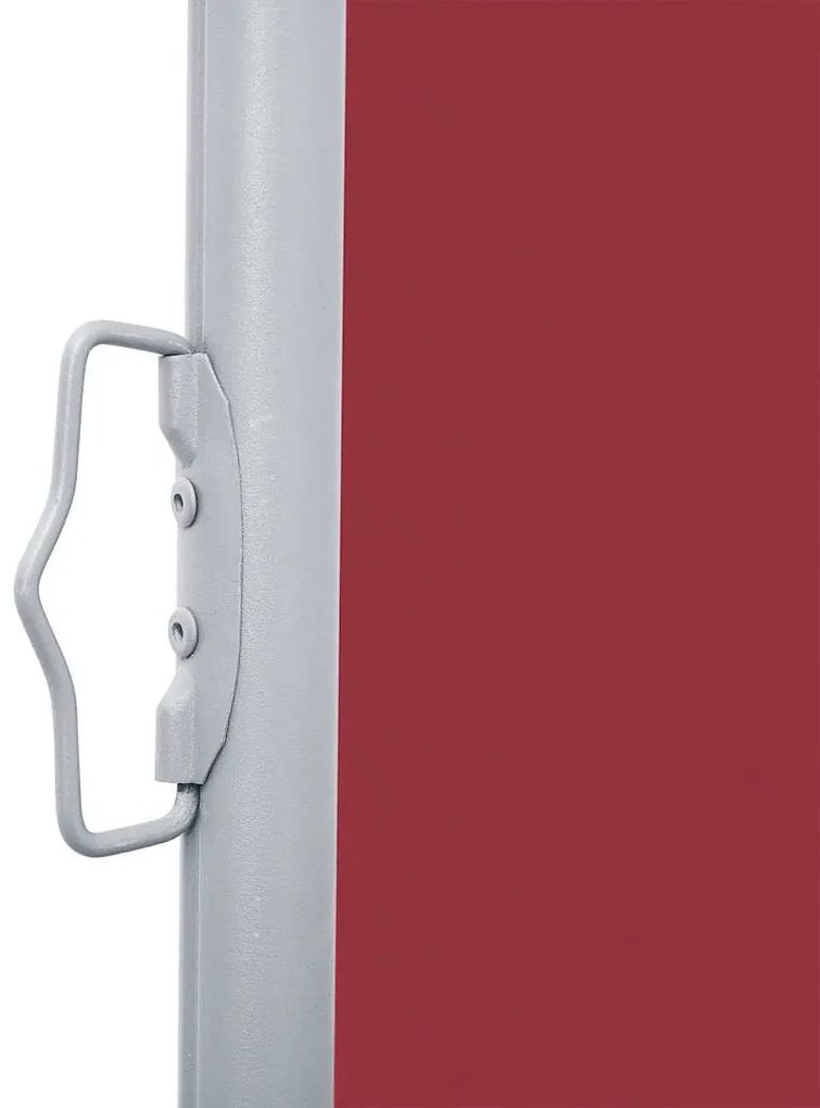Toldo lateral retrátil para pátio 170x1200 cm vermelho