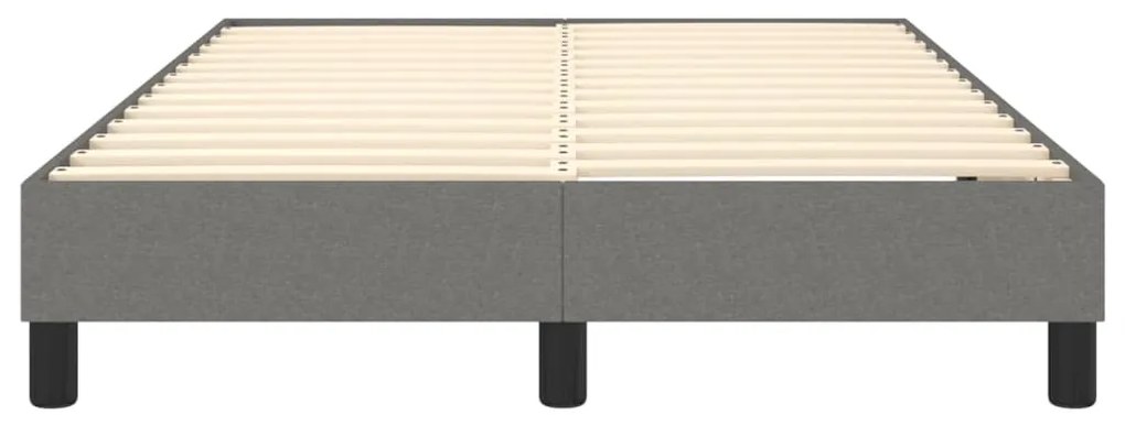 Estrutura de cama sem colchão 120x200 cm tecido cinzento-escuro