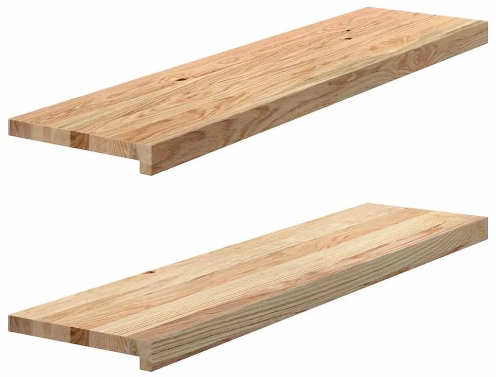 vidaXL Soleiras da janela 2 pcs 100x25x2cm carvalho maciço não tratado