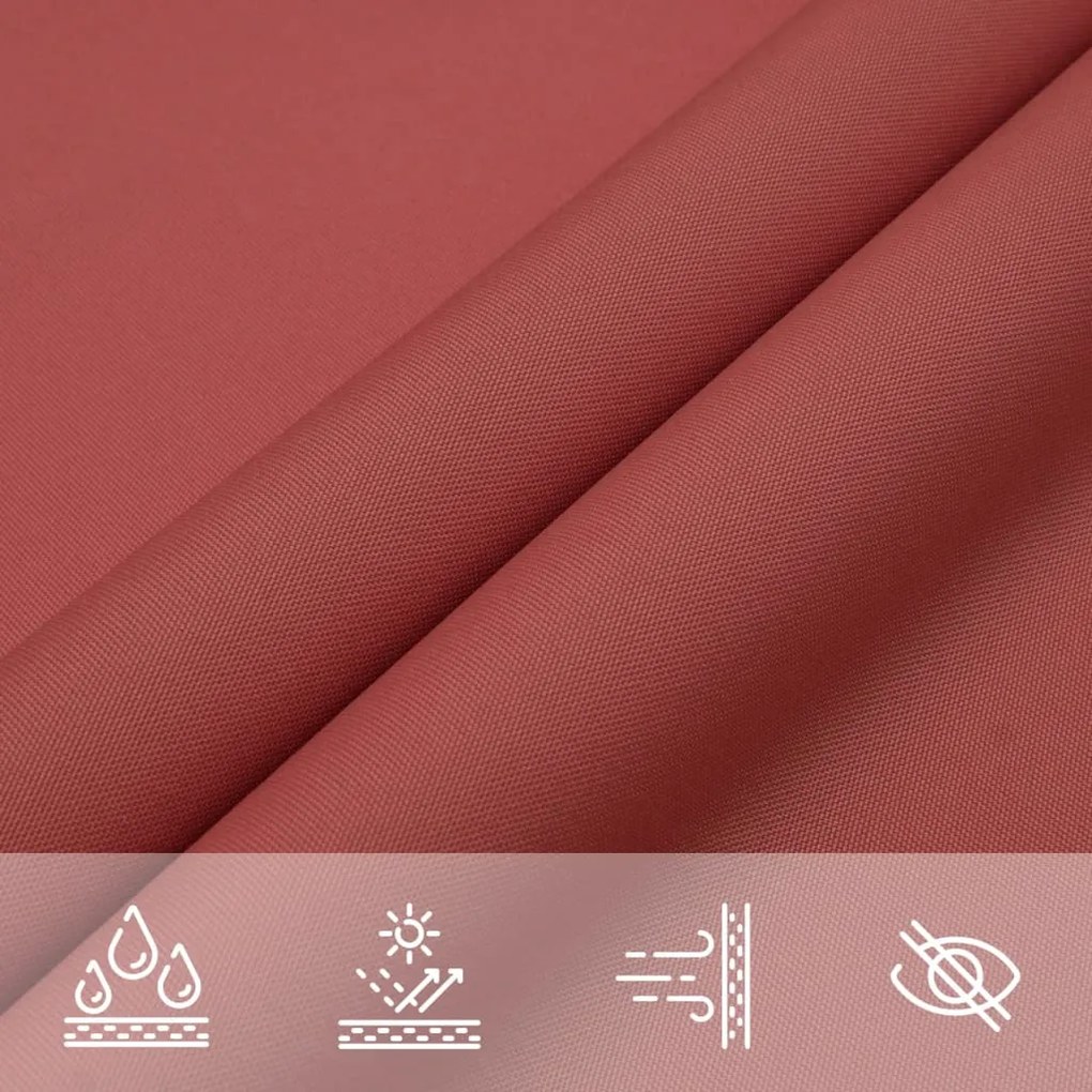 Para-sol estilo vela tecido oxford triangular 5x5x6 m terracota
