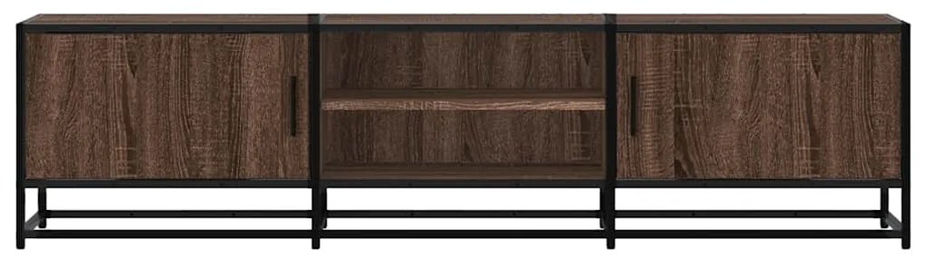 Móvel TV 160x35x41 cm derivados madeira/metal carvalho castanho