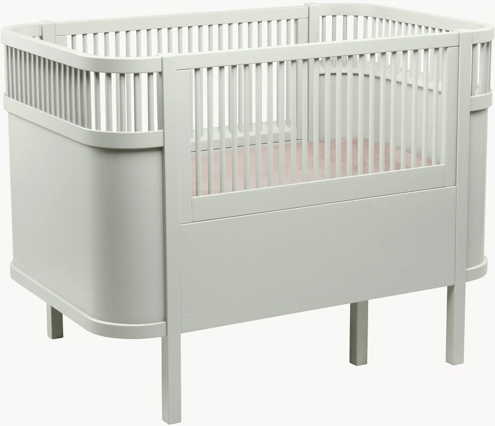 Cama de bebé extensível em madeira de faia Baby & Jr., 70 x 110/150 cm
