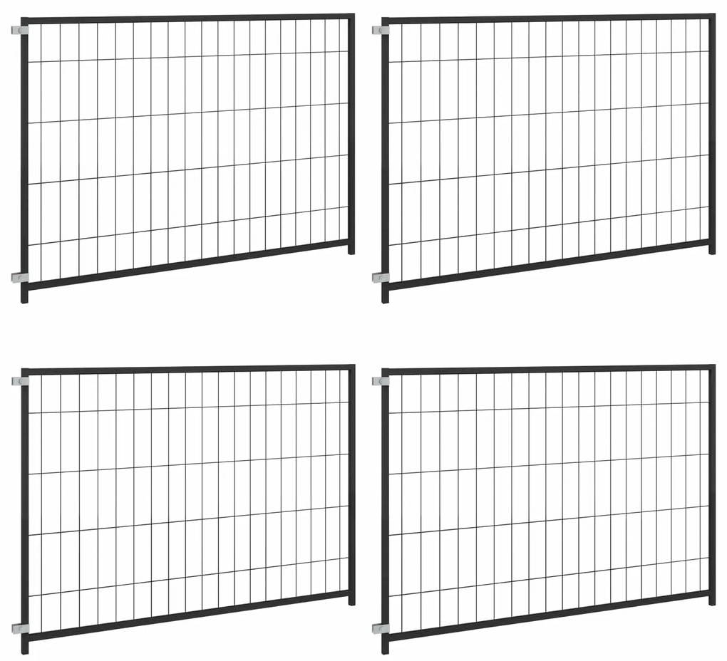 vidaXL Canil para cães 300x100x70 cm aço preto