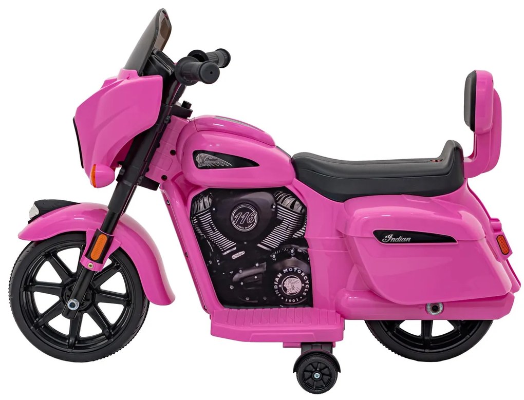 Mota elétrica para crianças 6V, Chopper INDIAN, 3 a 5 anos Rosa