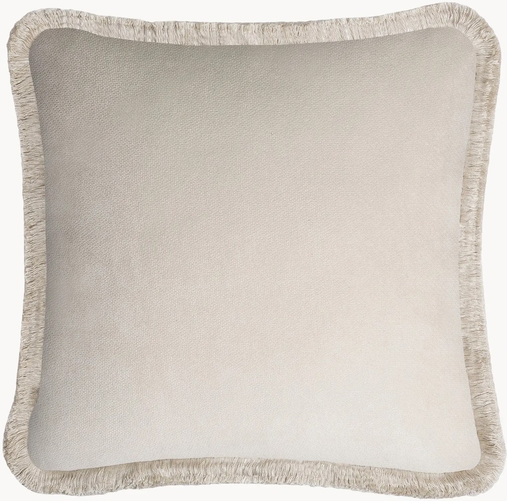 Almofada decorativa em veludo artesanal Happy