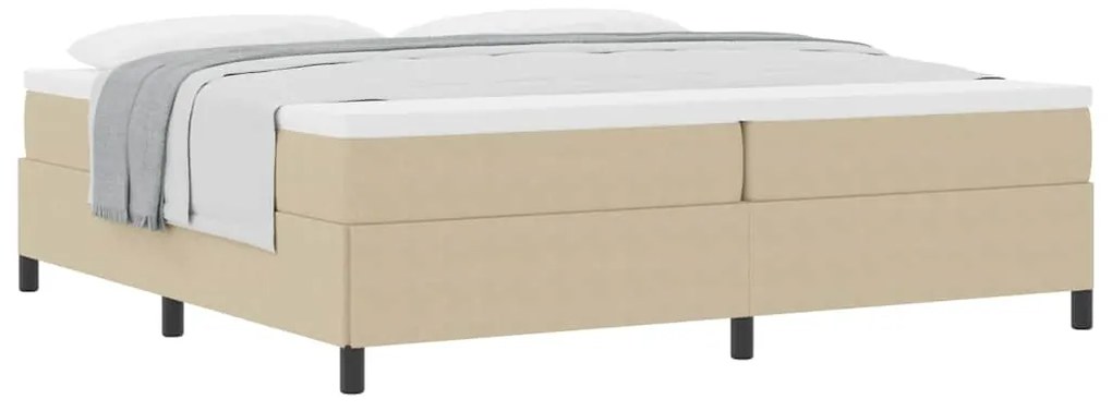 Estrutura de Cama vidaXL Verde Claro Cinza 200x200 cm Tecido Canelado