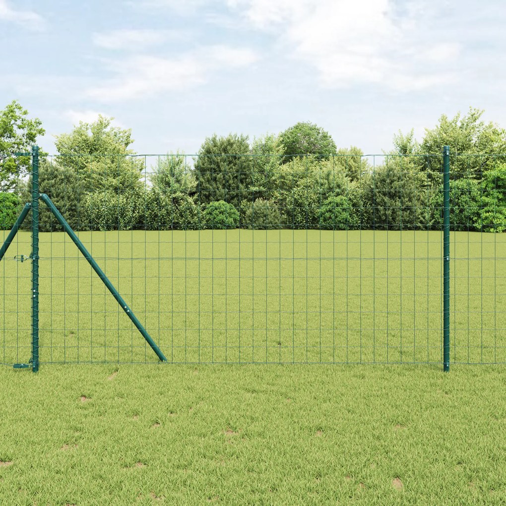 vidaXL Cerca Euro Verde 1x25 m Aço