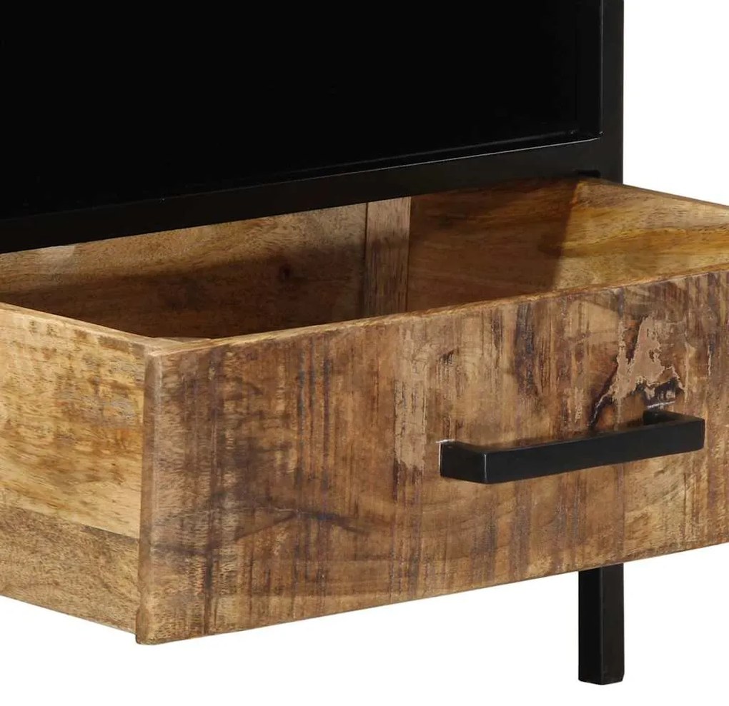 Mesa de Café 90x50x40 cm Madeira Sólida Rústica de Mangueira
