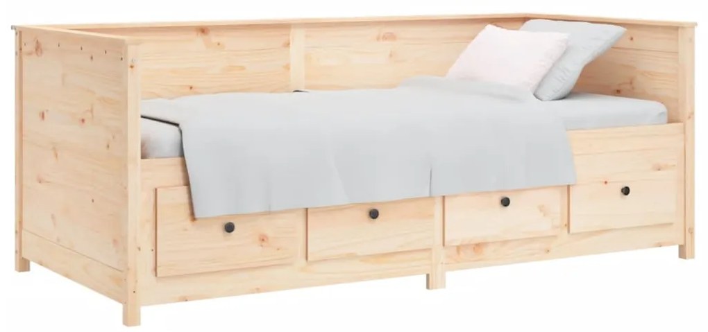 Espreguiçadeira sem colchão 75x190 cm pinho de madeira maciça