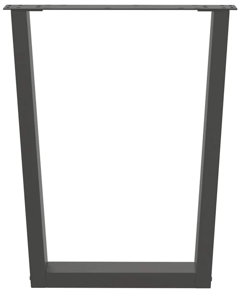 Pés para mesa de jantar em V, 2 peças, antracite, 70x(72-73,3) cm, aço