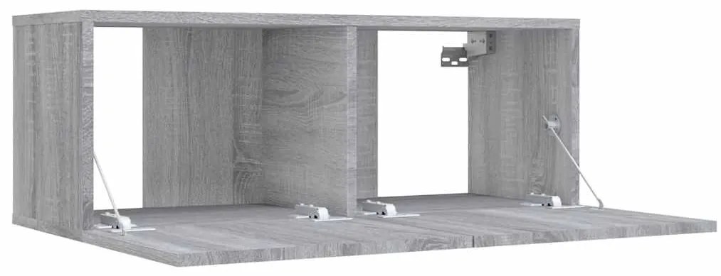 Móvel de TV 80x30x30 cm derivados de madeira cinzento sonoma
