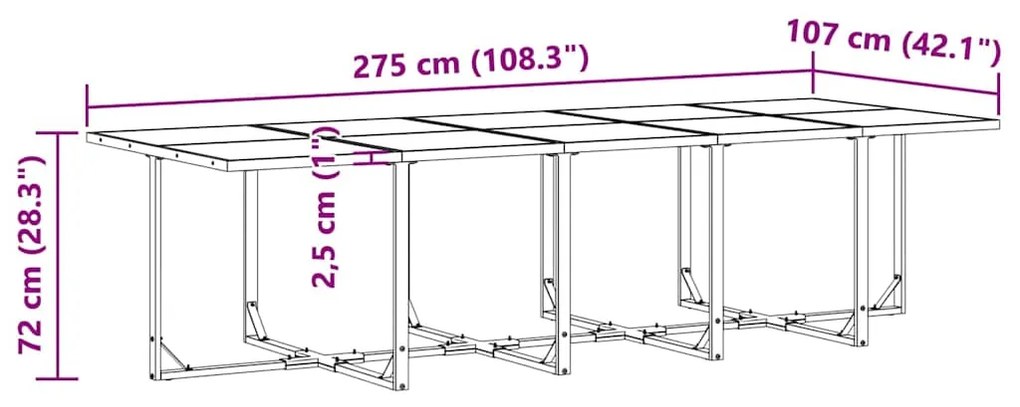 Conjunto de Jantar de Jardim com 15 Peças e Almofadas em Aço e Rattan