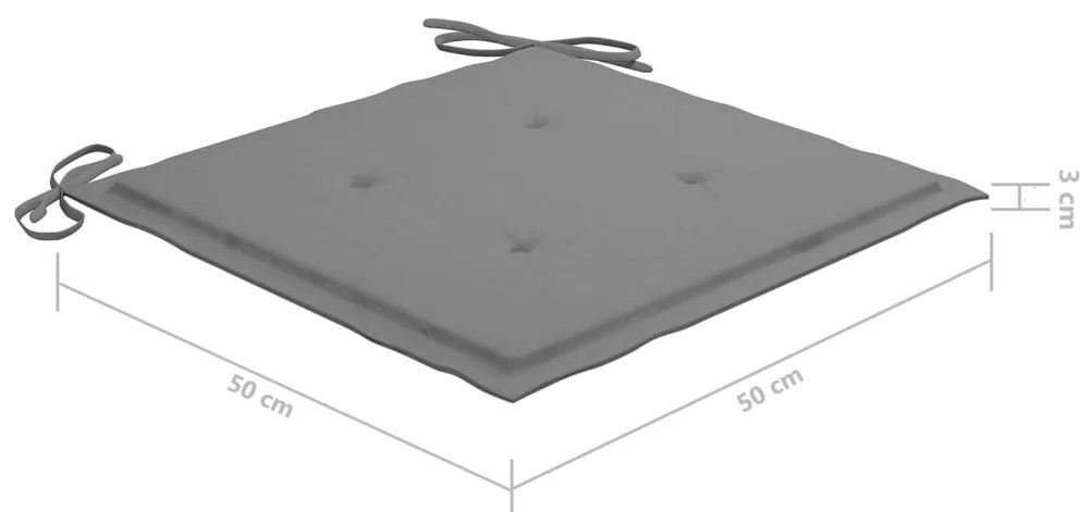 Cadeiras de jardim 6 pcs c/ almofadões madeira de acácia maciça