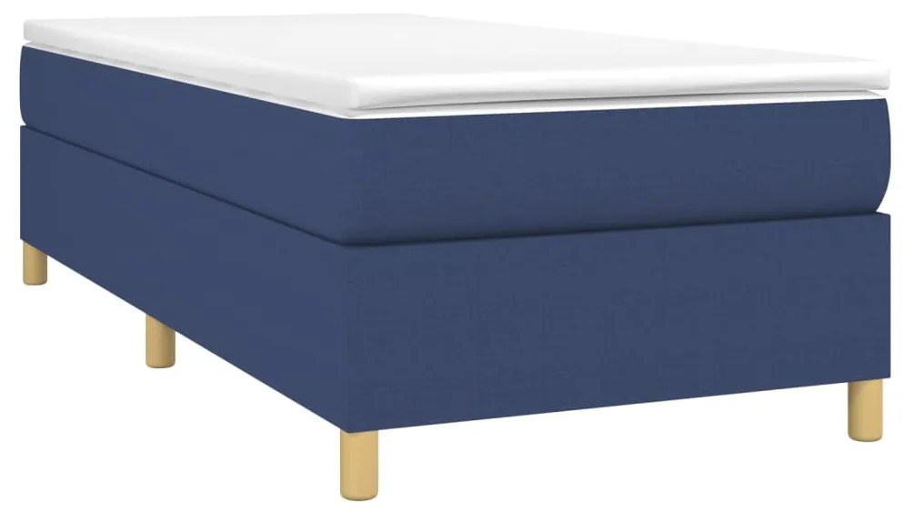 Estrutura de cama 90x190 cm tecido azul