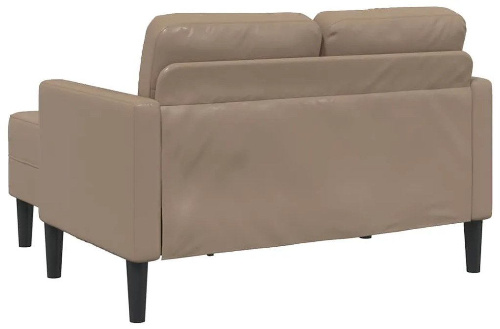 Sofá 2 lugares com Chaise em L 125 cm couro artificial