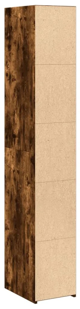 Armário alto 30x41x185 cm derivados de madeira carvalho fumado