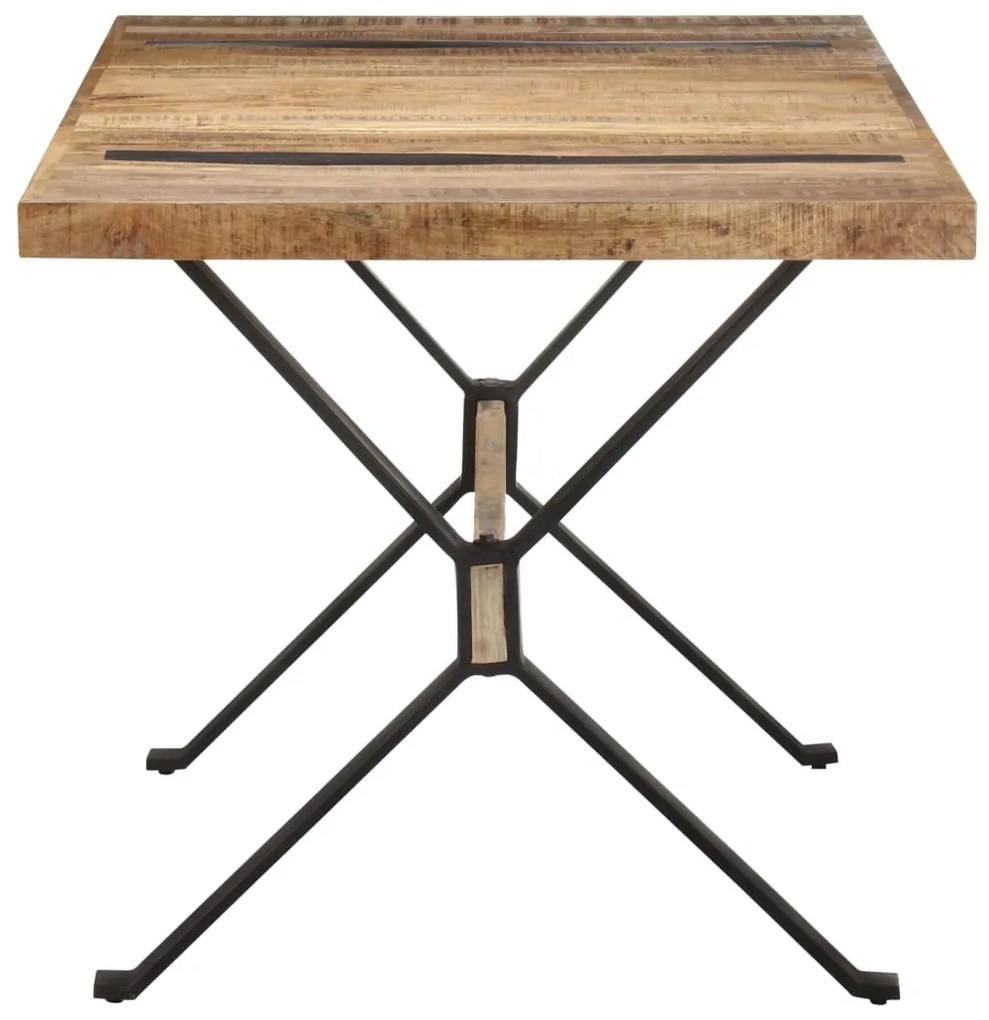 Mesa de jantar 160x80x76 cm madeira de mangueira áspera