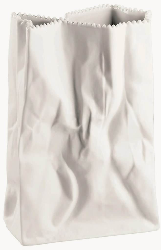 Jarra em porcelana Paper Bag, Alt 19 cm