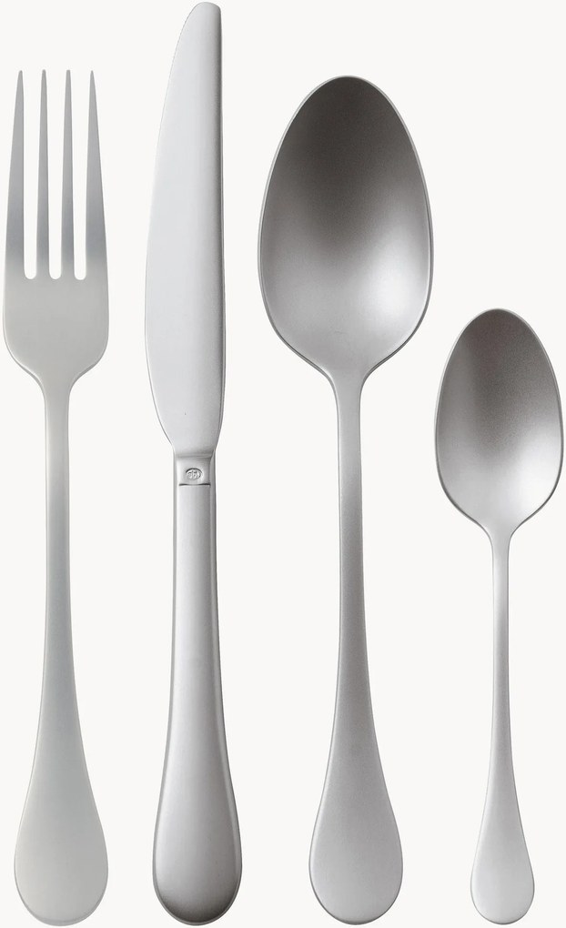 Conjunto de talheres em aço inoxidável escovados Bloom, 6 pessoas, conjunto de 24