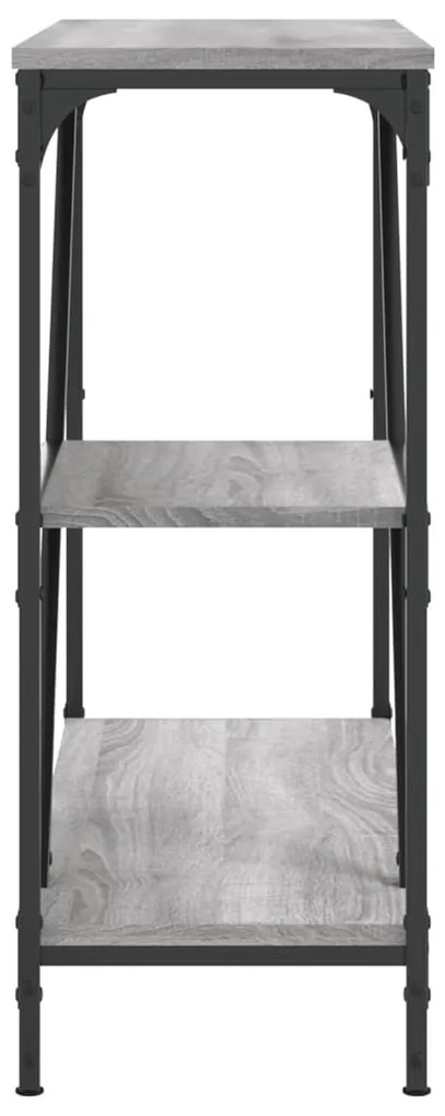 Mesa consola 88,5x30x75 cm derivados de madeira cinzento sonoma