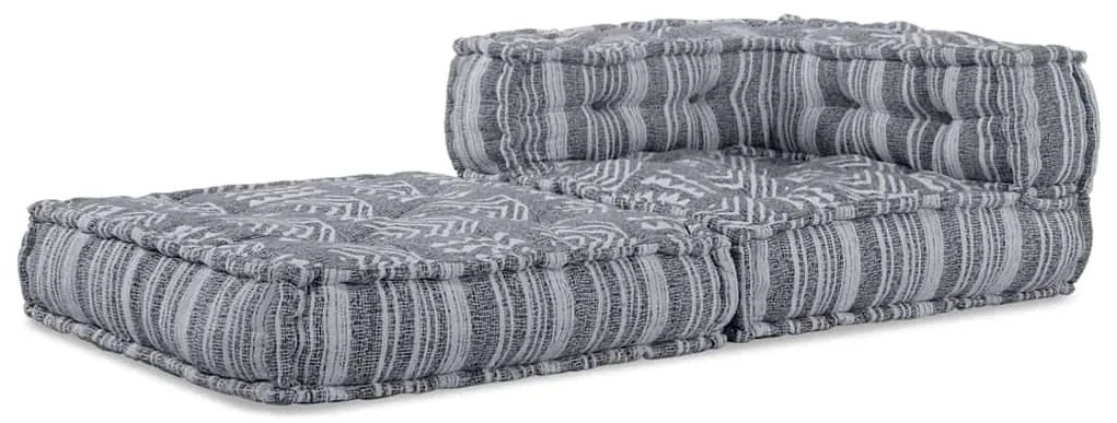 Pufe Modular em Cinza, 70x70x54 Tecido