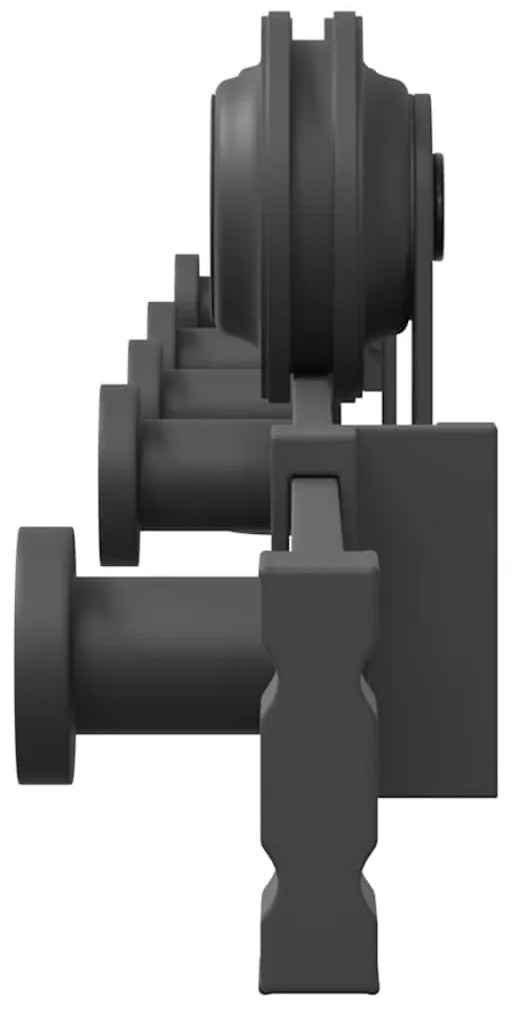 Kit de ferragens para porta deslizante 152,5 cm aço preto