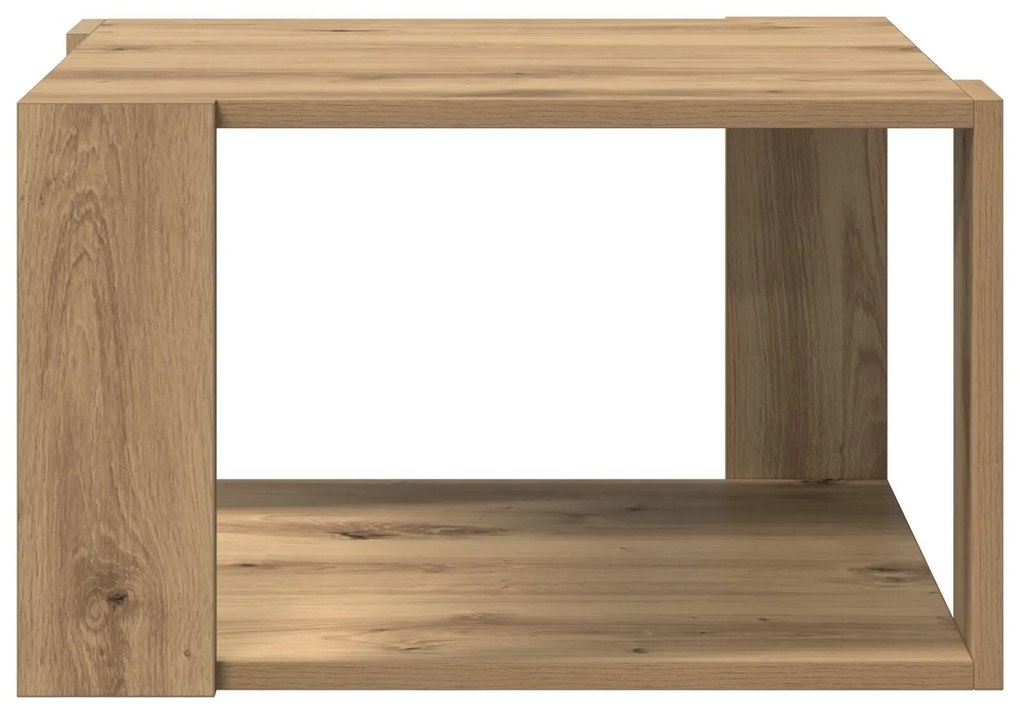 Mesa de Café Carvalho Artesanal 51,5x51,5x30 cm Madeira Engenheirada