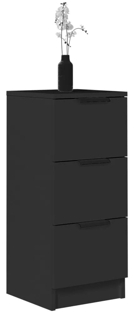 Aparadores 2 pcs 30x30x70 cm derivados de madeira preto