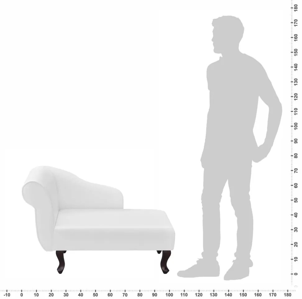 Chaise longue couro artificial branco