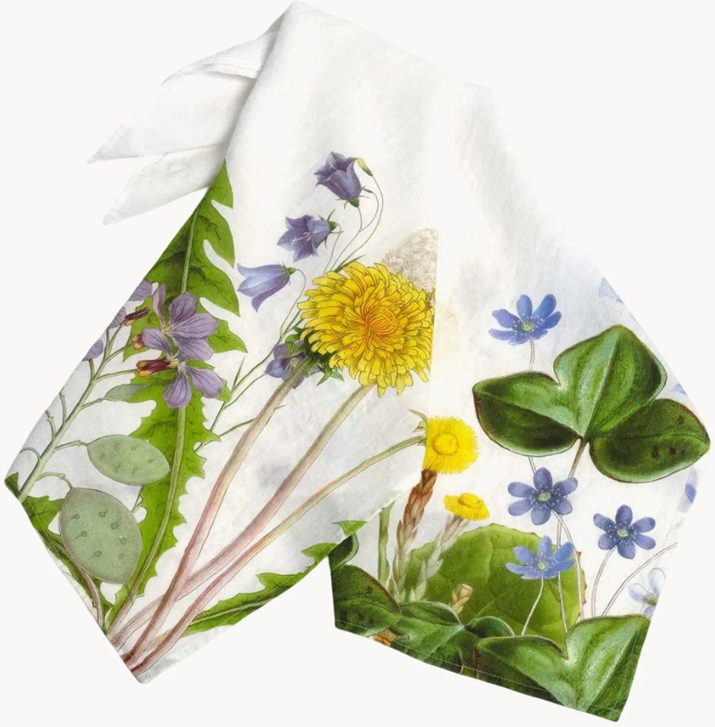 Panos de cozinha em linho Field Flowers, conjunto de 2