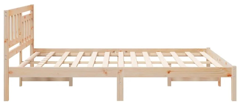 Estrutura da Cama com cabeceira Castanho 160 x 200 cm