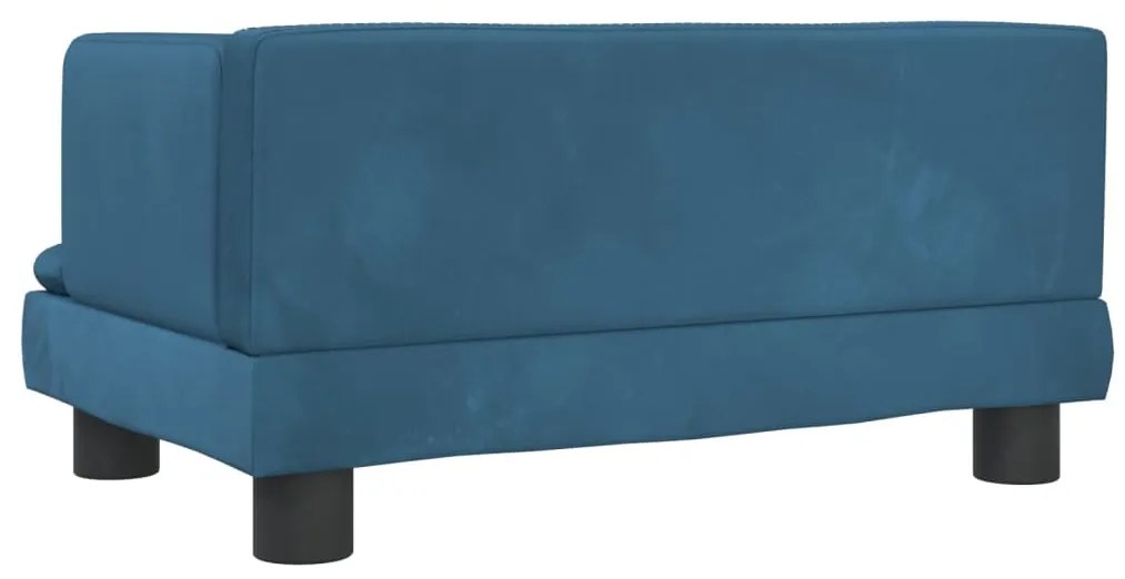 Cama para cães 60x40x30 cm veludo azul