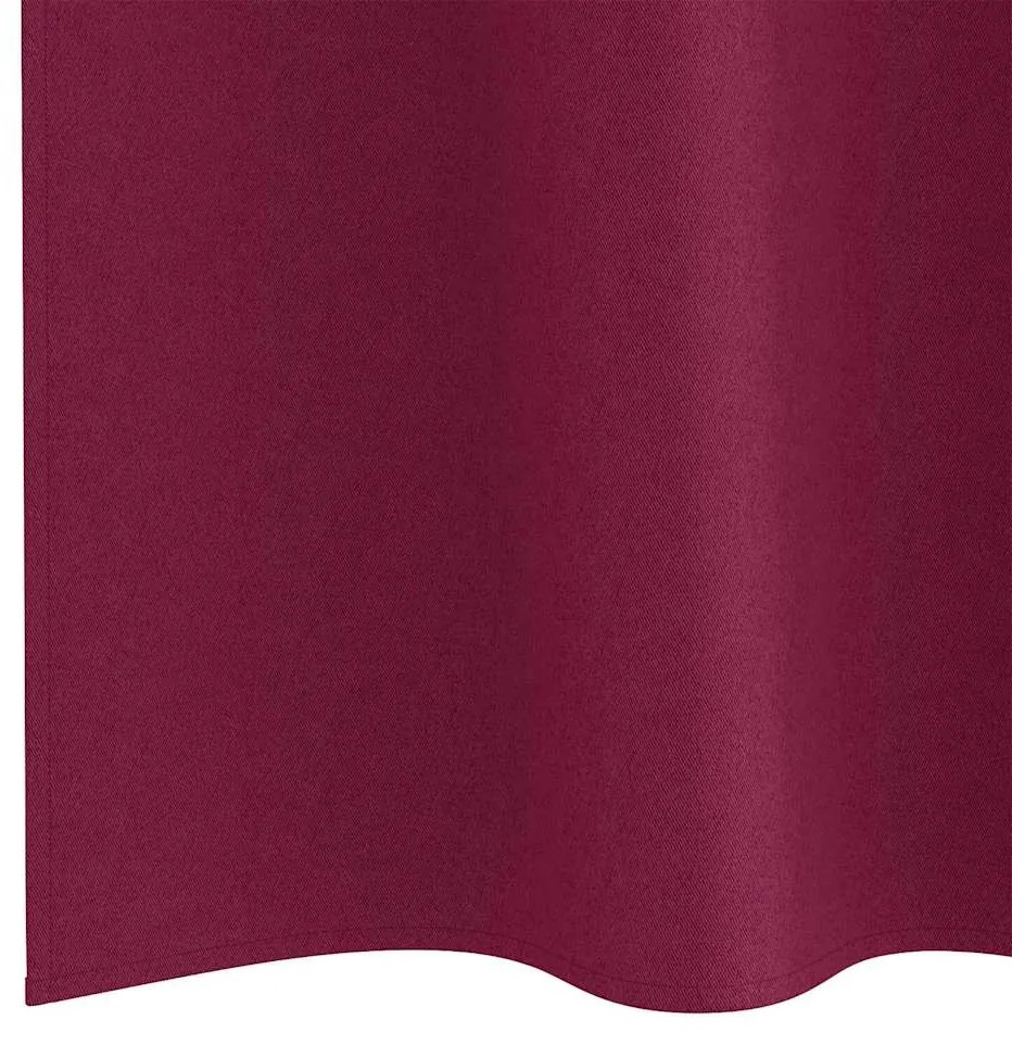 Cortinas 2 pcs Vinho Vermelho 260 x 140 cm Poliéster