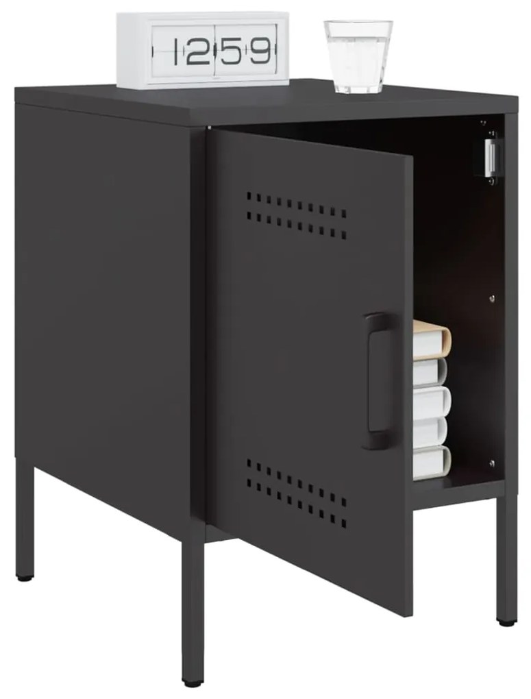 Mesa de cabeceira 36x39x50,5 cm aço preto