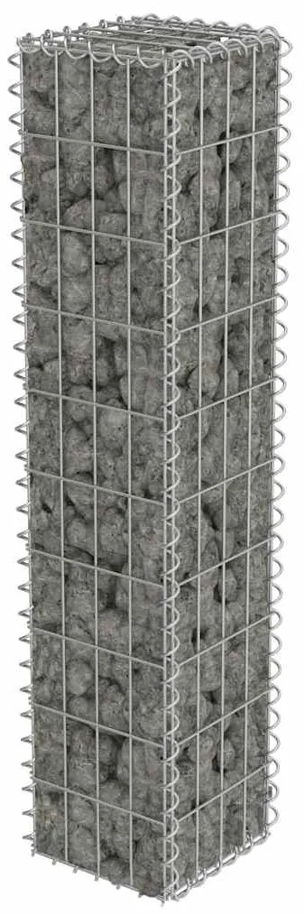 Muro gabião com tampas aço galvanizado 20x20x100 cm