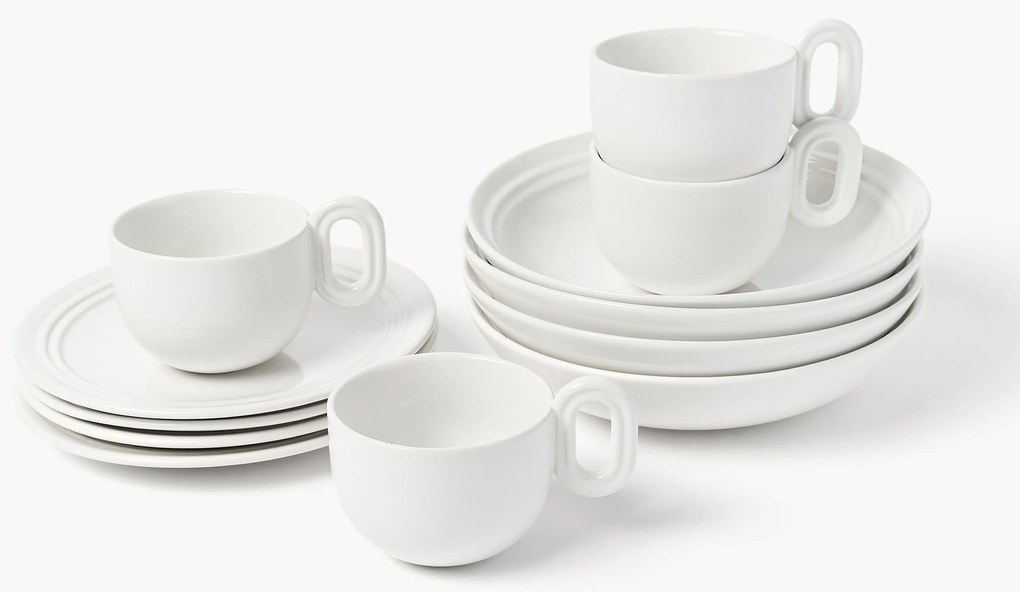 Conjunto de pequeno-almoço artesanal Stevns, 4 pessoas, 12 uni.