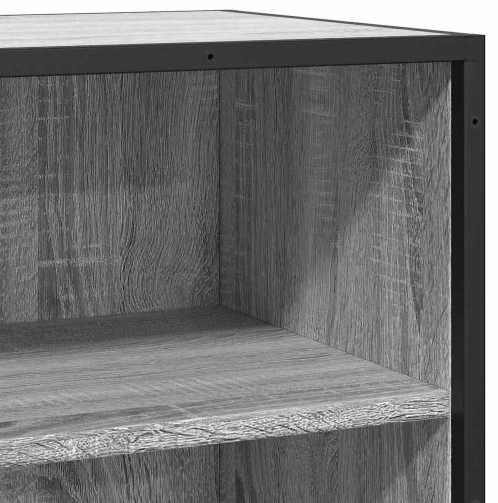 Aparador 68x35x76 cm deriv. de madeira/metal cinzento sonoma