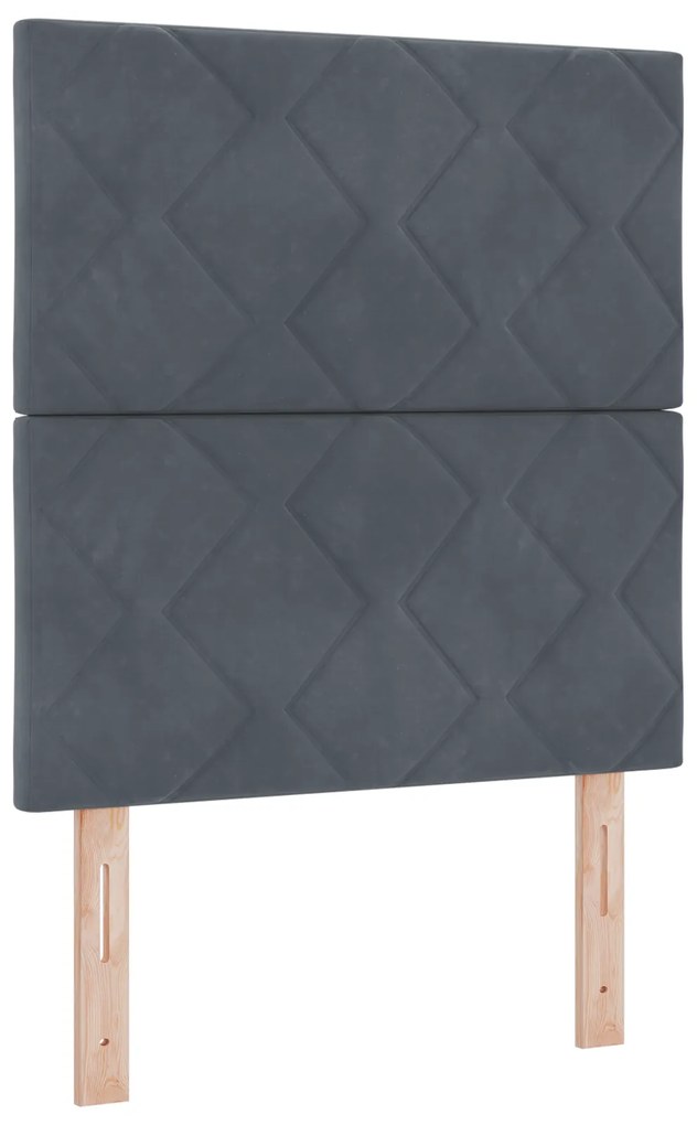 Cabeceira vidaXL Design de Blocos de Diamante Cinza Escuro 80 cm Velud