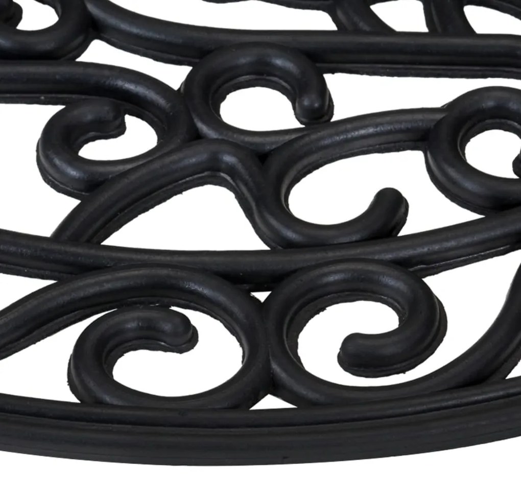 Tapete de porta semicircular 45x75 cm borracha
