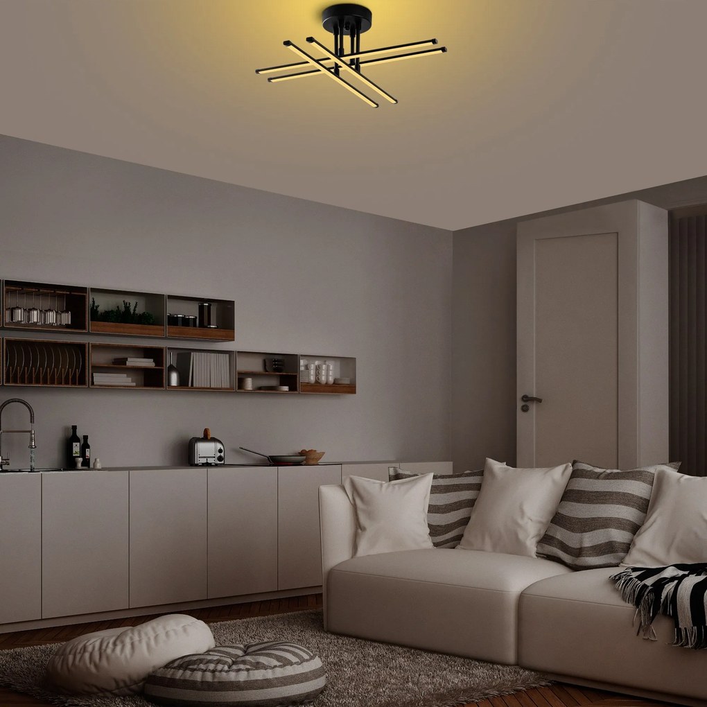 Candeeiro de Teto Exhaust – Preto – 61x22x61 cm