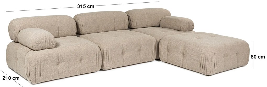Sofá de Canto Doblo – Pêssego – 300x200 cm