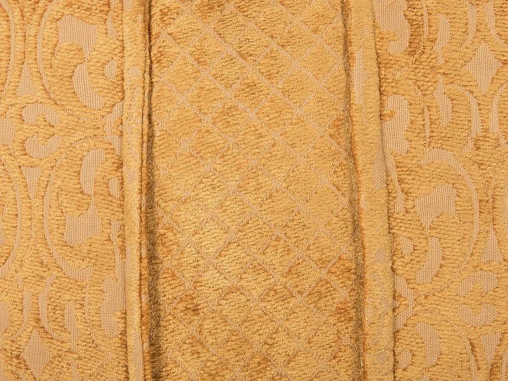 Conjunto de 2 almofadas decorativas algodão e viscose amarela com relevo 45 x 45 cm KAVALAM Beliani