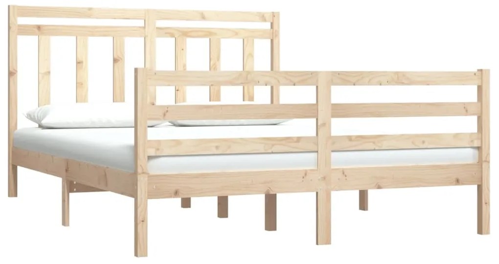 Estrutura de cama pequena casal 120x190 cm pinho maciço