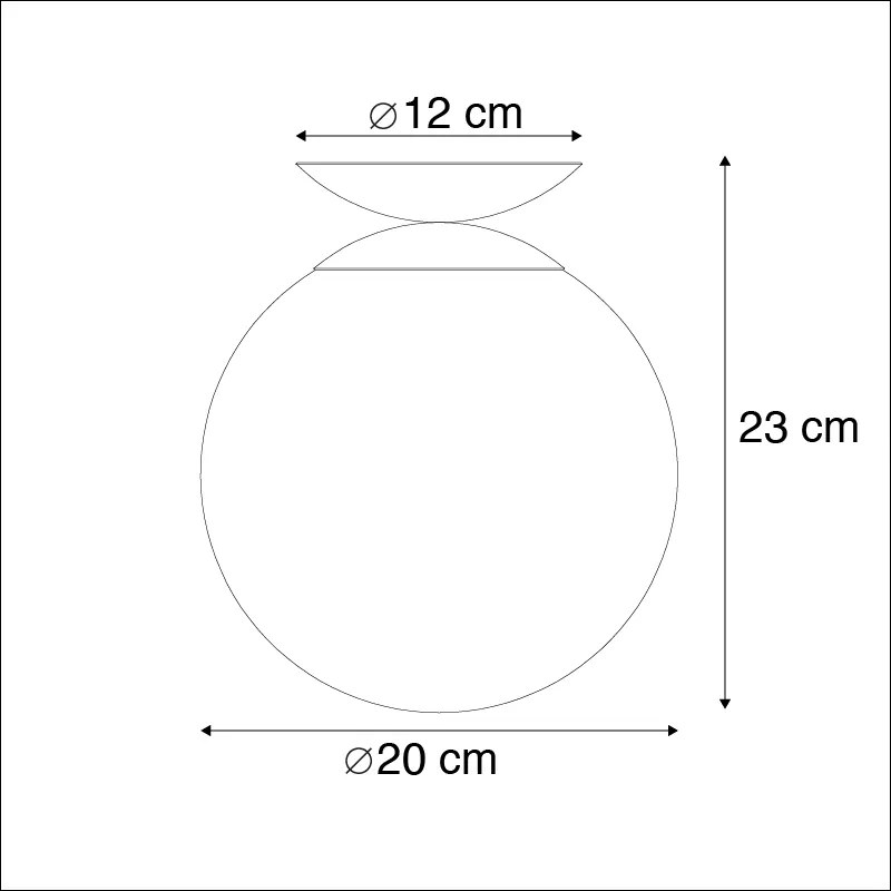 Luminária de teto Art Déco de latão com vidro fumê - Pallon Art Deco